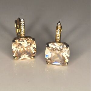 Gold earrings with diamond accents
